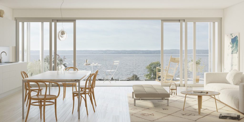 Utsikt från vardagsrum - Köp lägenhet på Solsidan i Huskvarna