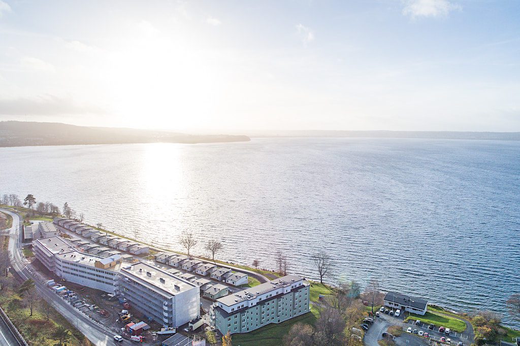 Drönarbild över Solsidan, Norrängen i Huskvarna