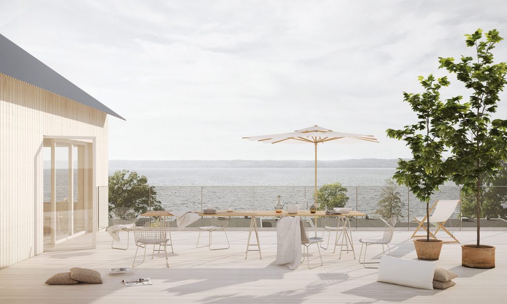 Utsikt över vättern från Solsidan, Huskvarna - Köp lägenhet på Solsidan i Huskvarna