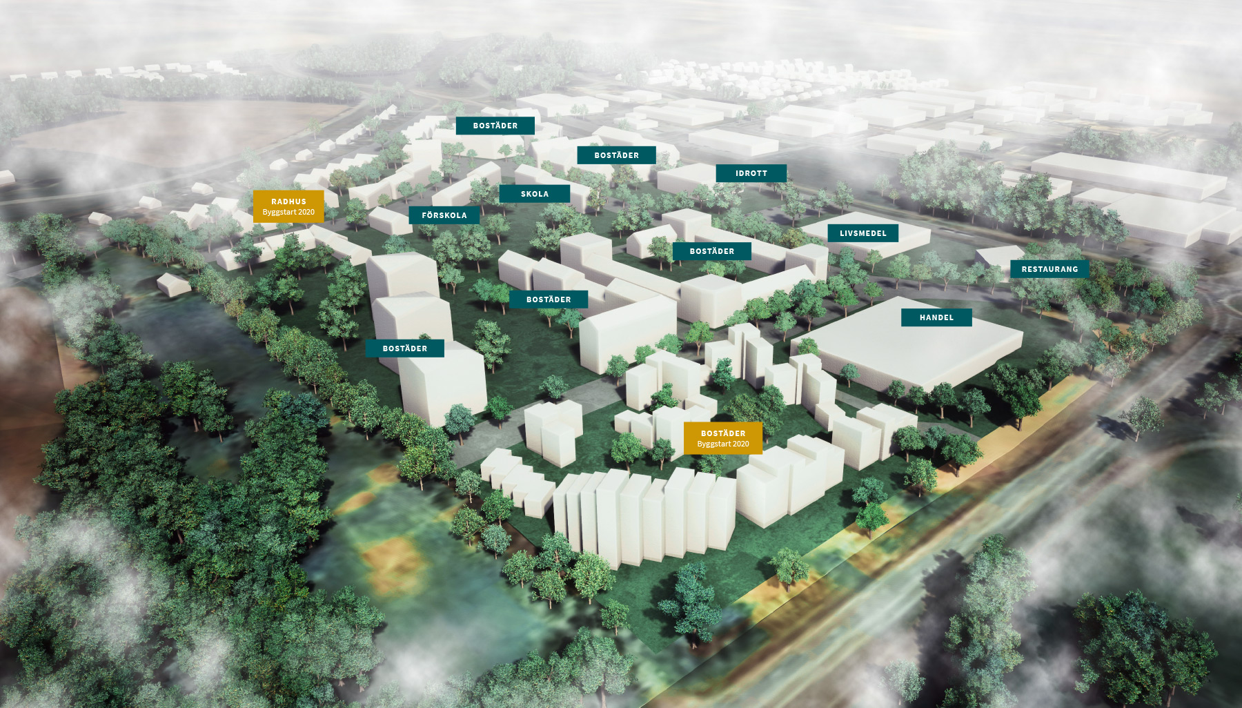 Karta över området på Kärnekulla, Habo