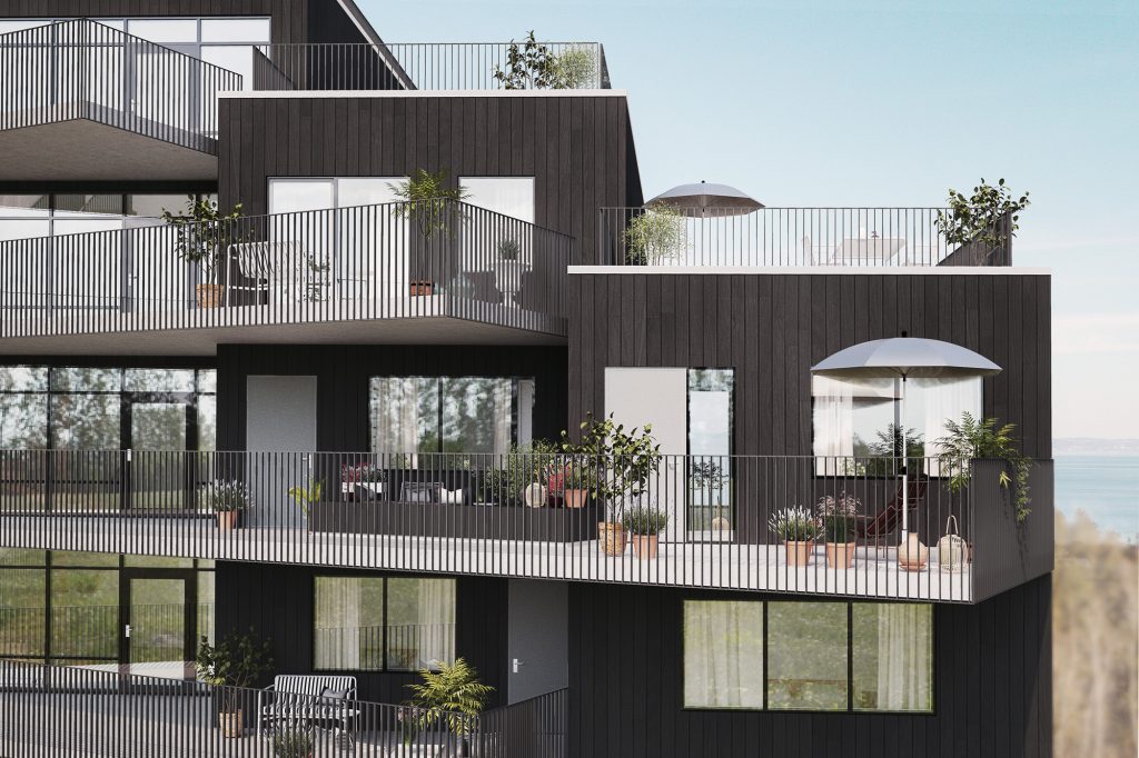 Terrasser med utsikt över Vättern, Kärnekulla Habo