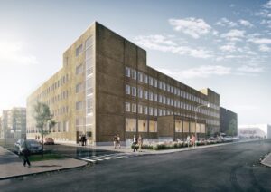 Slottsgatan 4, Jönköping – modern kontorsfastighet i tegel.